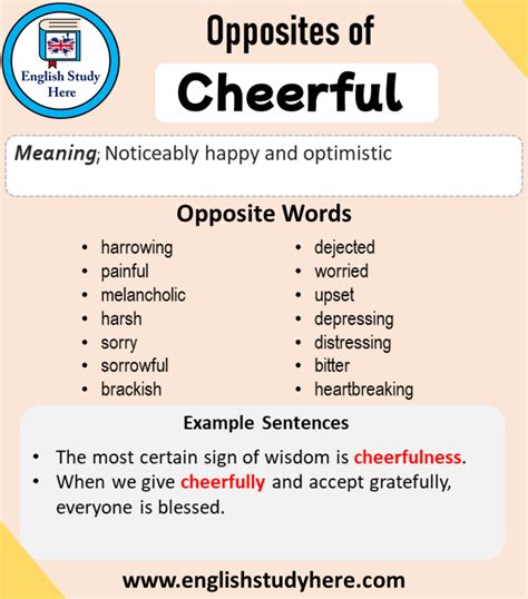 antonyms|antonyms for cheerful.
